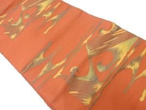 リサイクル　抽象模様織出し名古屋帯